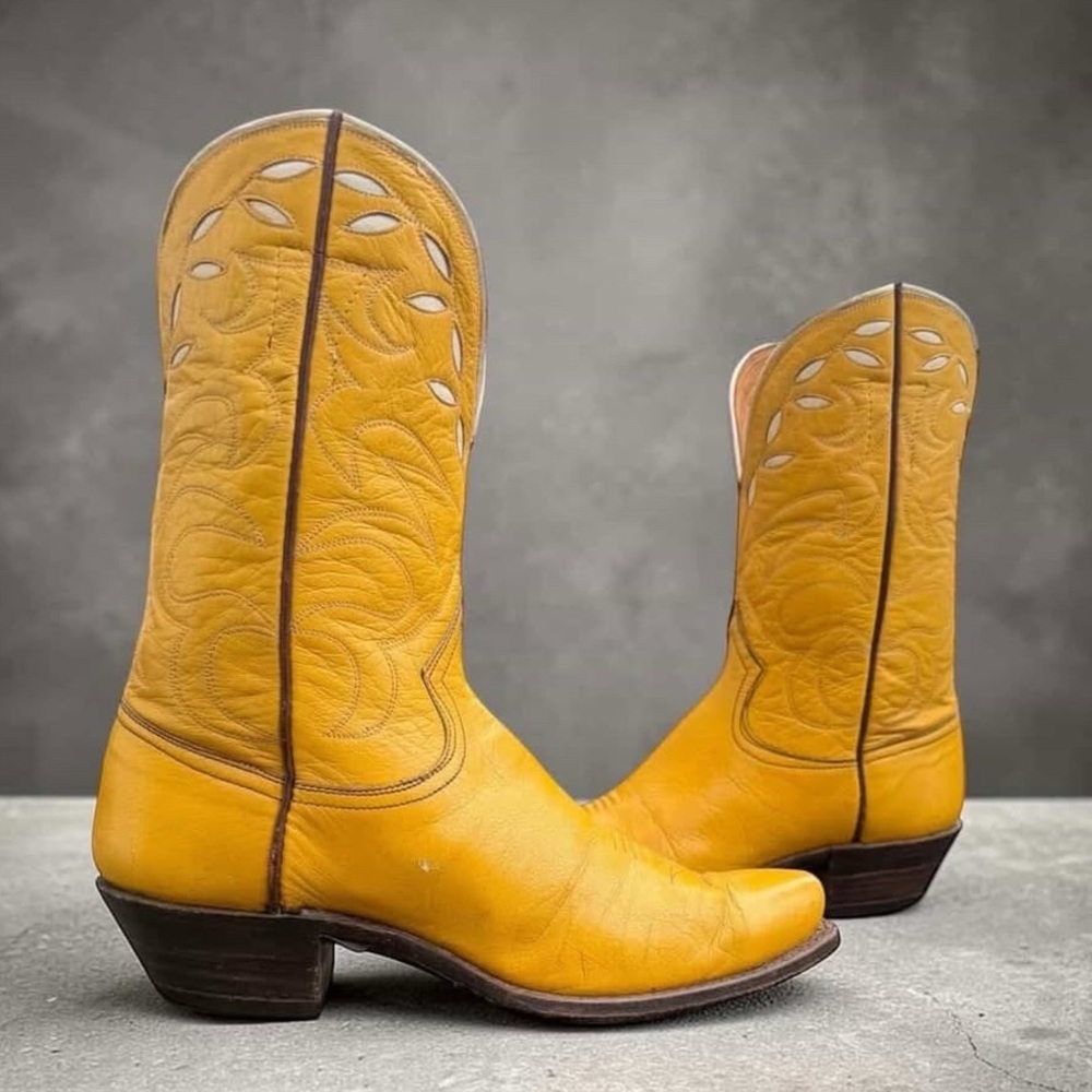 1950s • Pee-Wee Cowboy Boots • Women’s 7 B Vintage Cowboy Cowgirl Boots